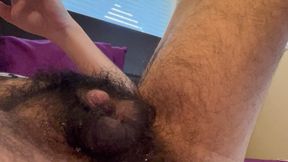 working my hole &amp; squirting piss