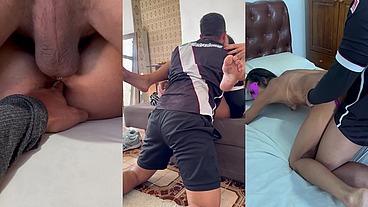 Parte 3/3 - vascaíno fode a hotwife na frente de corno é faz ela gozar várias vezes. Depois a puta vai pro drive-in encontra cavalo-humano que mete sem dó no seu cuzinho