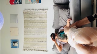 sweet girlfriend sloppy deepthroat facial