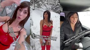 littleangel84 - enculee par un inconnu dans la neige en costume de mere noel