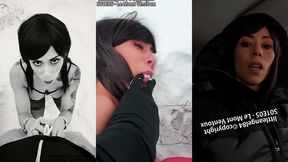 littleangel84 - enculee par un inconnu dans la neige en costume de mere noel