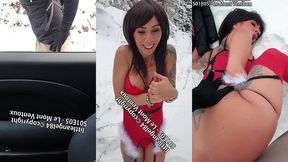littleangel84 - enculee par un inconnu dans la neige en costume de mere noel