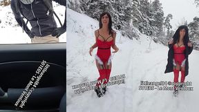 littleangel84 - enculee par un inconnu dans la neige en costume de mere noel