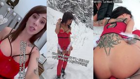 littleangel84 - enculee par un inconnu dans la neige en costume de mere noel