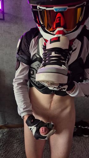 It's Very Exciting When You Touch Your Dick Wearing Motorcycle Gear