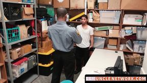 SayUncleNetwork.com - Chocolate thief fingered while cumming from raw officer fuck