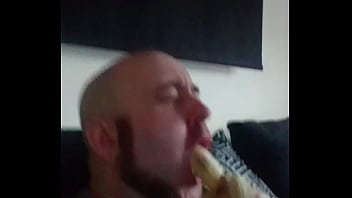 Breakfast banana blowjob