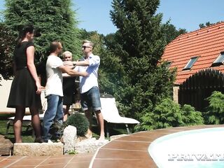 Mila Milan and Elena Vega poolside for some real action!