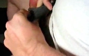 Daddy shooting a nice thick load