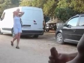 Perving sexy momma at campsite