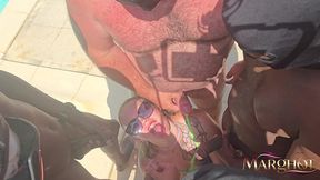 j ai fais venir 20 mec autour de la piscine de l ile des plaisirs, des black des blanc , des gros des maigres