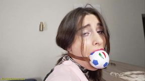 small teen gets ball gagged and ass destroyed