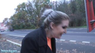 Public Agent Alexxa Vice’s Big Tits and Tight Leather Trousers
