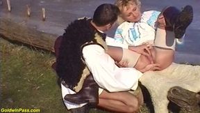 Rough outdoor sex for grandma