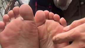 Japanese Beauty Has Sensitive Size 9 and a Half Soles Tickled; 3 Minutes 6 Seconds