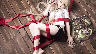 Watch these cute anime babes beg for rough pussy drilling in their stepmom roleplay video