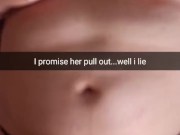 I promise you wife to pull out my cock....i lie and creampie her pussy! - Cuckold Captions