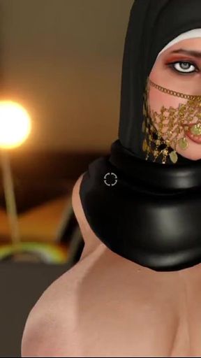 Old Man,hijab,big Tits and Shemale Hard Anal Fucked