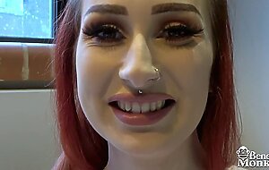 Tattooed Welsh redhead Gigi Rouge gets stuffed