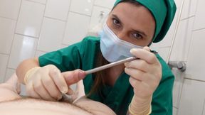 Sounding with handjob patients POV