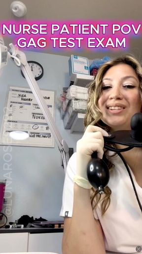 6 MIN POV Nurse Luna decides to test your gag reflex with different gag toys and then she sees how many gloves she can fit in your mouth!🧤🥵🔥