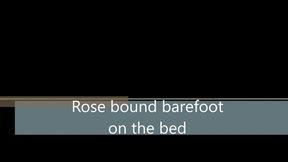 Rose bound barefoot on bed WMV