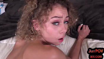 Petite POV teenie with small tits fucked after deepthroating