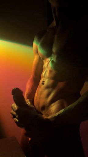 Dancing Stroking My Huge Black Cock Moaning Cumming