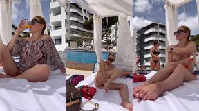 4, 5 heures a profiter de la piscine de l hotel avant de prendre notre avion ...