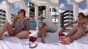 4, 5 heures a profiter de la piscine de l hotel avant de prendre notre avion ...