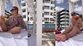 4, 5 heures a profiter de la piscine de l hotel avant de prendre notre avion ...