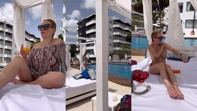 4, 5 heures a profiter de la piscine de l hotel avant de prendre notre avion ...