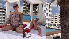 4, 5 heures a profiter de la piscine de l hotel avant de prendre notre avion ...