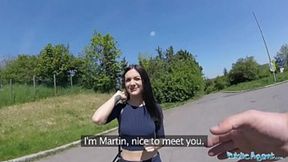 Some chick gets her booty humped on a public bench by a giant schlong