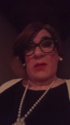 Crossdresser Boy Showing off His Curves in Front of the Mirror