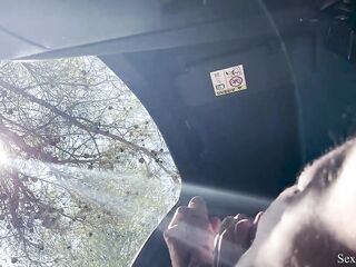 Public Shlong Flash! A Stupid Teen Caught Me Jerking Off in the Car on a Hiking Trail and Helped Me Out