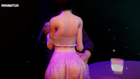 Lustful Girl Friend Fuck the Stranger Man at Night Club - 3D Animation