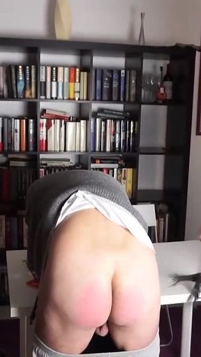 Hot Threesome Library Tease with Exposed Cock and Ass