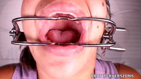 POV slut gags and teases in a mouth gagged encounter
