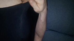 Lars Damberger Masturbating in a Black Shiny Swimsuit