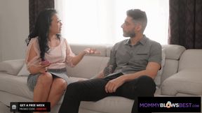 MommyBlowsBest - My New Asian Stepmom Tests Her Lipstick On My Cock