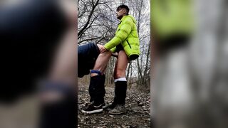 Condom-free banging and jizzing inwards mate in the park - total lenght flick
