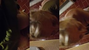 je suce sur un balcon pendant que le voisin mate un film de culexcitant et trop...