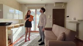 Real Estate Agent got fucked hard just to sell the property to me, cum on face(DIA ITA AMATORIALE)