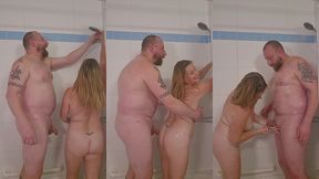 after shoot shower with marie