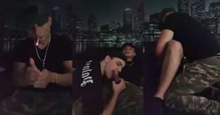 Boy Caught Jerking Off And Slurped His Big Cock Until He Filled His Mouth