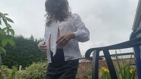 Blouse and skirt outdoor