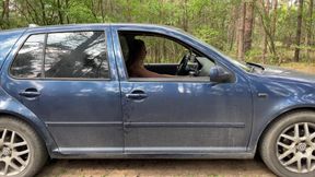 Forest Cranking Frustration Turns Into Horny Breakdown and Rough BJ Rescue