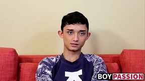 Twink shows off his ass and cock and masturbates