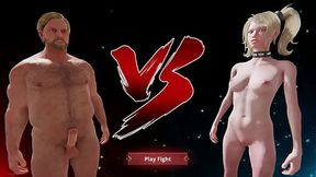 Bree gets dominated in a 3D wrestling match with Ethan